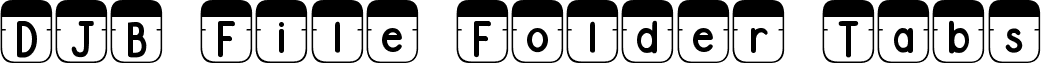 DJB File Folder Tabs font - DJB File Folder Tabs.otf