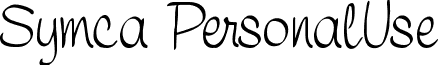 Symca PersonalUse font - SymcaPersonalUse.ttf