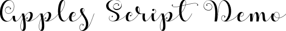 Apples Script Demo font - Apples Script Demo.ttf