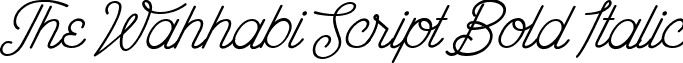 The Wahhabi Script Bold Italic font - The_Wahhabi_Script_Bold_Italic.ttf