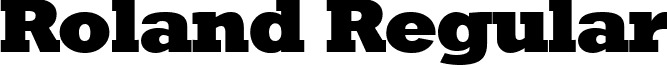 Roland Regular font - Roland_Regular.ttf