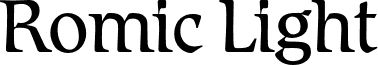 Romic Light font - Romic-Light.otf