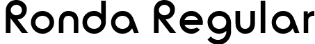 Ronda Regular font - Ronda_Regular.ttf