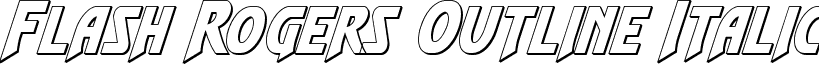 Flash Rogers Outline Italic font - flashrogersoutital.ttf