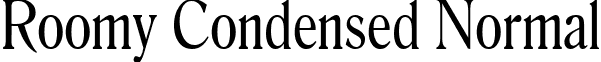 Roomy Condensed Normal font - Roomy_Condensed_Normal.ttf