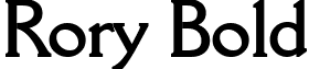 Rory Bold font - Rory_Bold.ttf