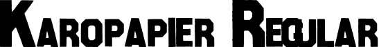 Karopapier Regular font - KaropapierRegular.otf