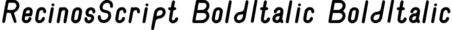 RecinosScript BoldItalic BoldItalic font - RecinosScript_BoldItalic.ttf