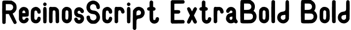 RecinosScript ExtraBold Bold font - RecinosScript_ExtraBold.ttf
