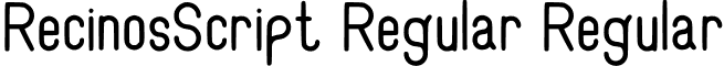 RecinosScript Regular Regular font - RecinosScript_Regular.ttf
