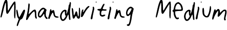 Myhandwriting Medium font - My_handwriting.ttf