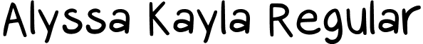 Alyssa Kayla Regular font - Alyssa_Kayla.ttf
