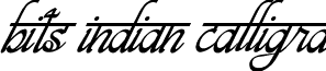 bits indian calligra font - bitsindiancalligra-Italic.ttf