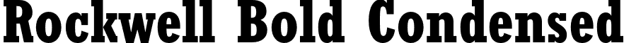Rockwell Bold Condensed font - Rockwell-BoldCondensed.otf