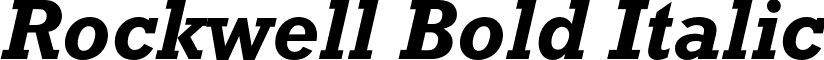 Rockwell Bold Italic font - Rockwell-BoldItalic.otf