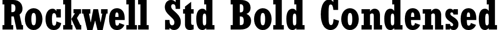Rockwell Std Bold Condensed font - RockwellStd-BoldCondensed.otf