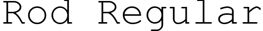 Rod Regular font - Rod__copy_1_.ttf