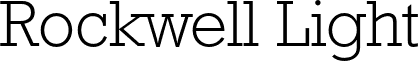 Rockwell Light font - Rockwell-Light.otf