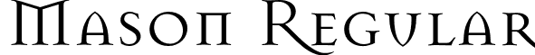 Mason Regular font - MasonRegular.otf