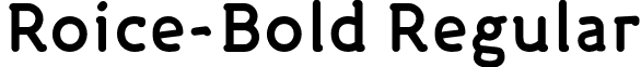 Roice-Bold Regular font - Roice-Bold.otf