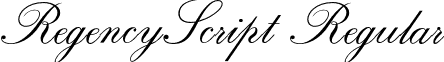 RegencyScript Regular font - RegencyScript.otf