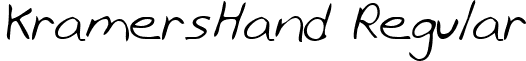 KramersHand Regular font - KramersHand_Regular.ttf