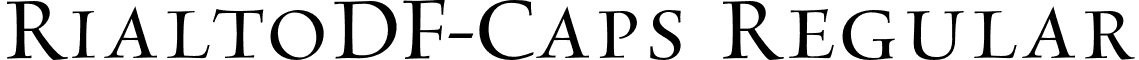 RialtoDF-Caps Regular font - RialtoDF-Caps.otf