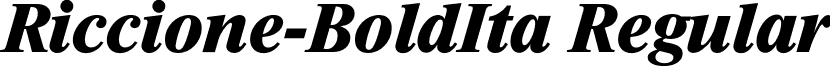 Riccione-BoldIta Regular font - Riccione-BoldIta.otf