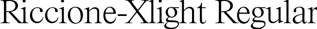 Riccione-Xlight Regular font - Riccione-Xlight.otf