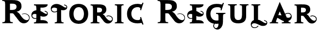 Retoric Regular font - Retoric.otf