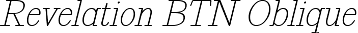 Revelation BTN Oblique font - Revelation_BTN_Oblique.ttf