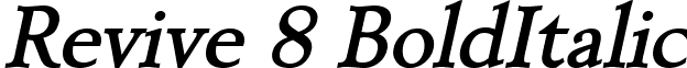 Revive 8 BoldItalic font - Revive_8_BoldItalic.ttf