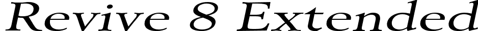Revive 8 Extended font - Revive_8_Extended_Italic.ttf
