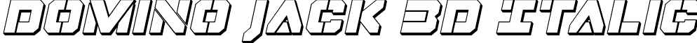 Domino Jack 3D Italic font - dominojack3dital.otf