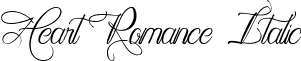 Heart Romance Italic font - Heart_Romance.ttf