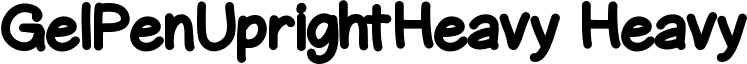 GelPenUprightHeavy Heavy font - GelPenUprightHeavy.ttf