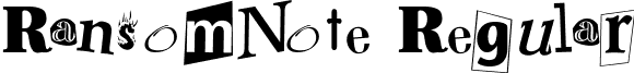 RansomNote Regular font - RansomNote.ttf