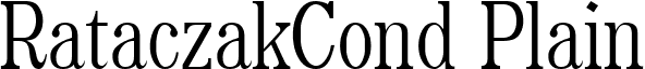 RataczakCond Plain font - RataczakCond_Plain.ttf