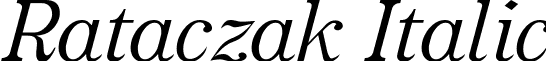 Rataczak Italic font - Rataczak_Italic.ttf