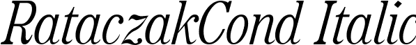 RataczakCond Italic font - RataczakCond_Italic.ttf