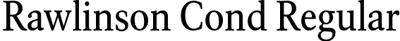 Rawlinson Cond Regular font - Rawlinson_Condensed.otf