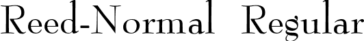 Reed-Normal Regular font - Reed-Normal.ttf