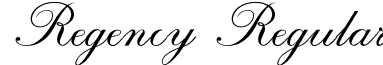 Regency Regular font - Regency.otf