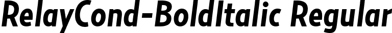 RelayCond-BoldItalic Regular font - RelayCond-BoldItalic.ttf