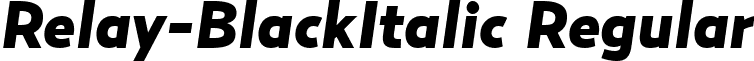 Relay-BlackItalic Regular font - Relay-BlackItalic.ttf