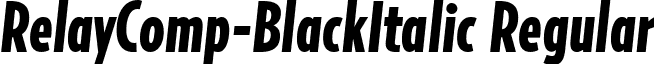 RelayComp-BlackItalic Regular font - RelayComp-BlackItalic.ttf