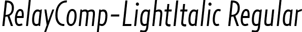 RelayComp-LightItalic Regular font - RelayComp-LightItalic.ttf