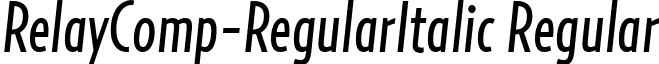 RelayComp-RegularItalic Regular font - RelayComp-RegularItalic.ttf