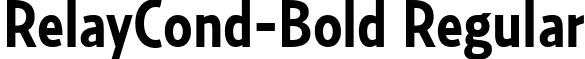 RelayCond-Bold Regular font - RelayCond-Bold.ttf