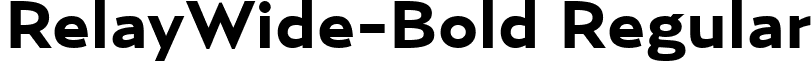 RelayWide-Bold Regular font - RelayWide-Bold.ttf